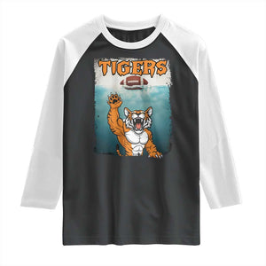 Bengal Tiger Football Raglan Shirt Horror Parody Gift TS12 Black White Print Your Wear
