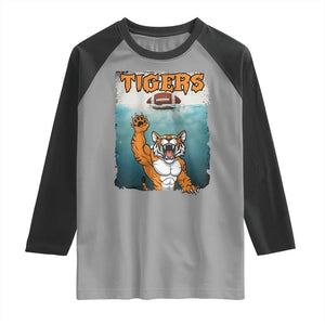 Bengal Tiger Football Raglan Shirt Horror Parody Gift TS12 Sport Gray Black Print Your Wear