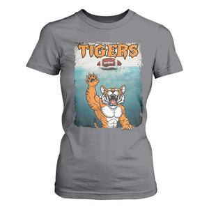 Bengal Tiger Football T Shirt For Women Horror Parody Gift TS12 Charcoal Print Your Wear