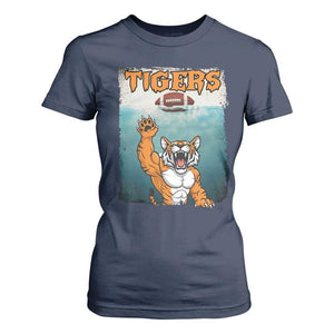 Bengal Tiger Football T Shirt For Women Horror Parody Gift TS12 Navy Print Your Wear