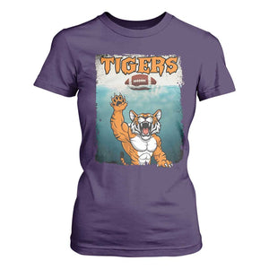 Bengal Tiger Football T Shirt For Women Horror Parody Gift TS12 Purple Print Your Wear