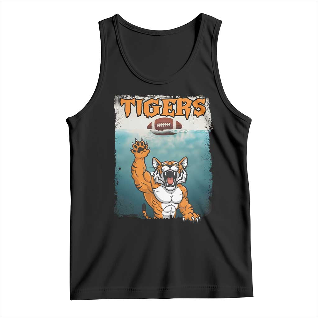Bengal Tiger Football Tank Top Horror Parody Gift TS12 Black Print Your Wear