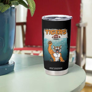 Bengal Tiger Football Tumbler Cup Horror Parody Gift - Print Your Wear