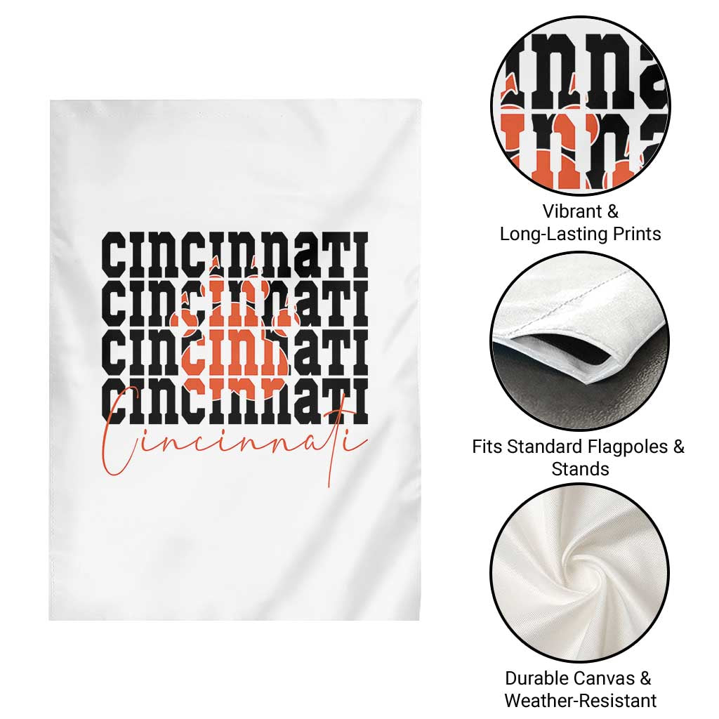Cincinnati Tiger Paw Garden Flag Football Lover Gift TS12 Print Your Wear
