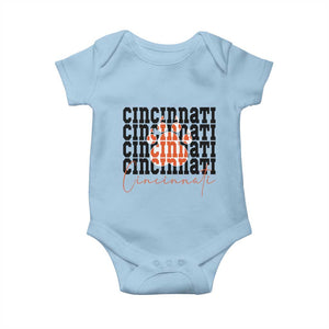 Cincinnati Tiger Paw Baby Onesie Football Lover Gift TS12 Light Blue Print Your Wear