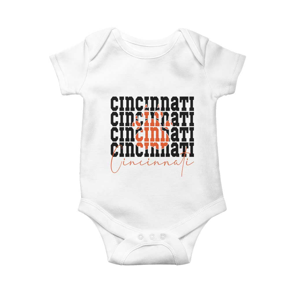 CF TGR Paw Football Lover Gift Baby Onesie TS12 White Print Your Wear