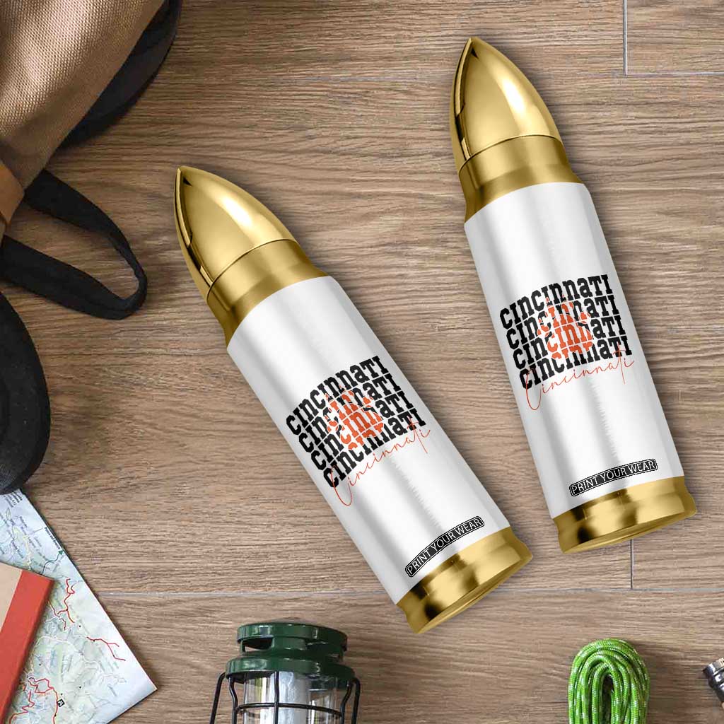Cincinnati Tiger Paw Bullet Tumbler Football Lover Gift TS12 Print Your Wear