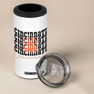 Cincinnati Tiger Paw 4 in 1 Can Cooler Tumbler Football Lover Gift TS12 Print Your Wear