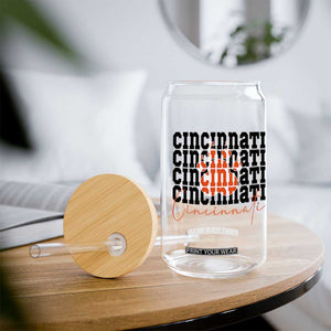 Cincinnati Tiger Paw Glass Can Football Lover Gift TS12 Print Your Wear