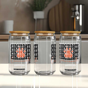 Cincinnati Tiger Paw Glass Can Football Lover Gift TS12 Print Your Wear