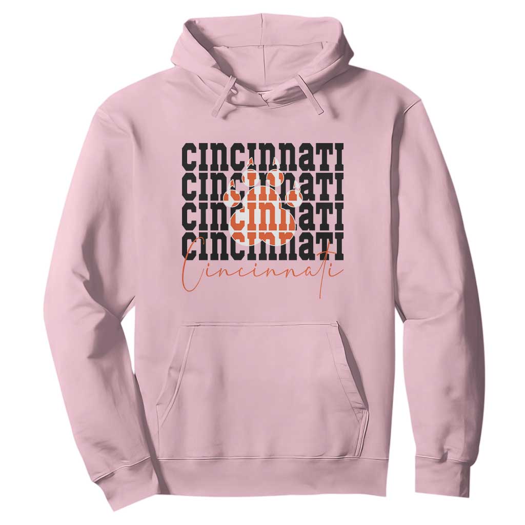 CF TGR Paw Football Lover Gift Hoodie TS12 Light Pink Print Your Wear