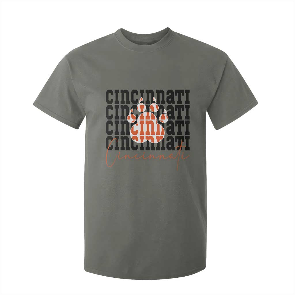 CF TGR Paw Football Lover Gift T Shirt For Kid TS12 Military Green Print Your Wear
