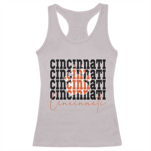 Cincinnati Tiger Paw Racerback Tank Top Football Lover Gift - Print Your Wear