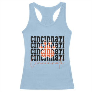 Cincinnati Tiger Paw Racerback Tank Top Football Lover Gift - Print Your Wear