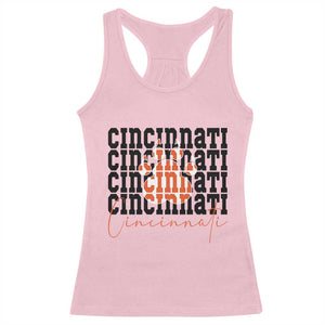 Cincinnati Tiger Paw Racerback Tank Top Football Lover Gift - Print Your Wear