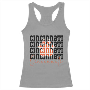 Cincinnati Tiger Paw Racerback Tank Top Football Lover Gift - Print Your Wear