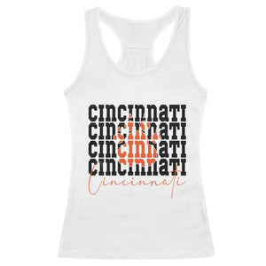 Cincinnati Tiger Paw Racerback Tank Top Football Lover Gift - Print Your Wear