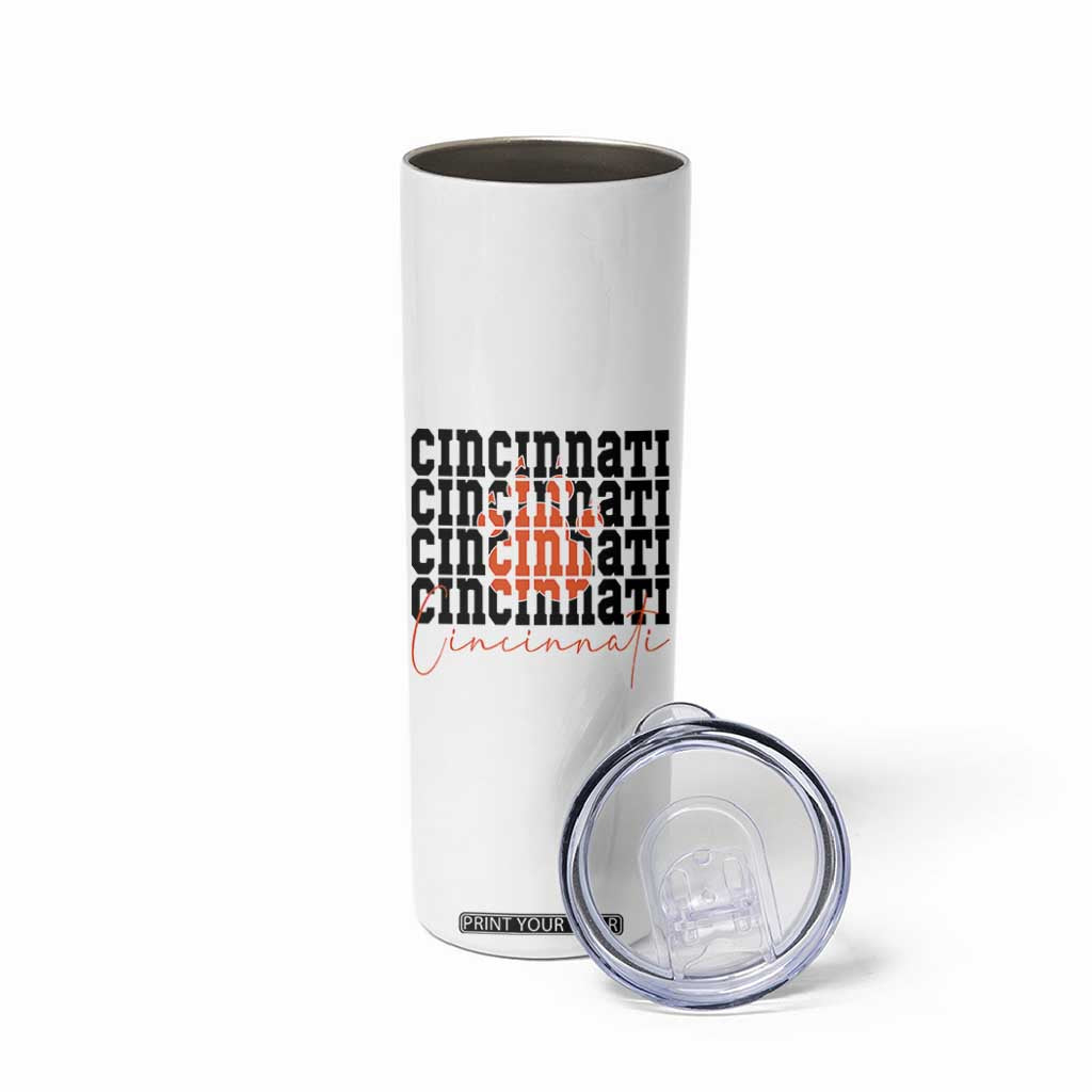 Cincinnati Tiger Paw Skinny Tumbler Football Lover Gift TS12 Print Your Wear