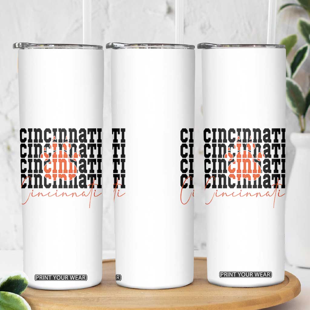 Cincinnati Tiger Paw Skinny Tumbler Football Lover Gift TS12 Print Your Wear