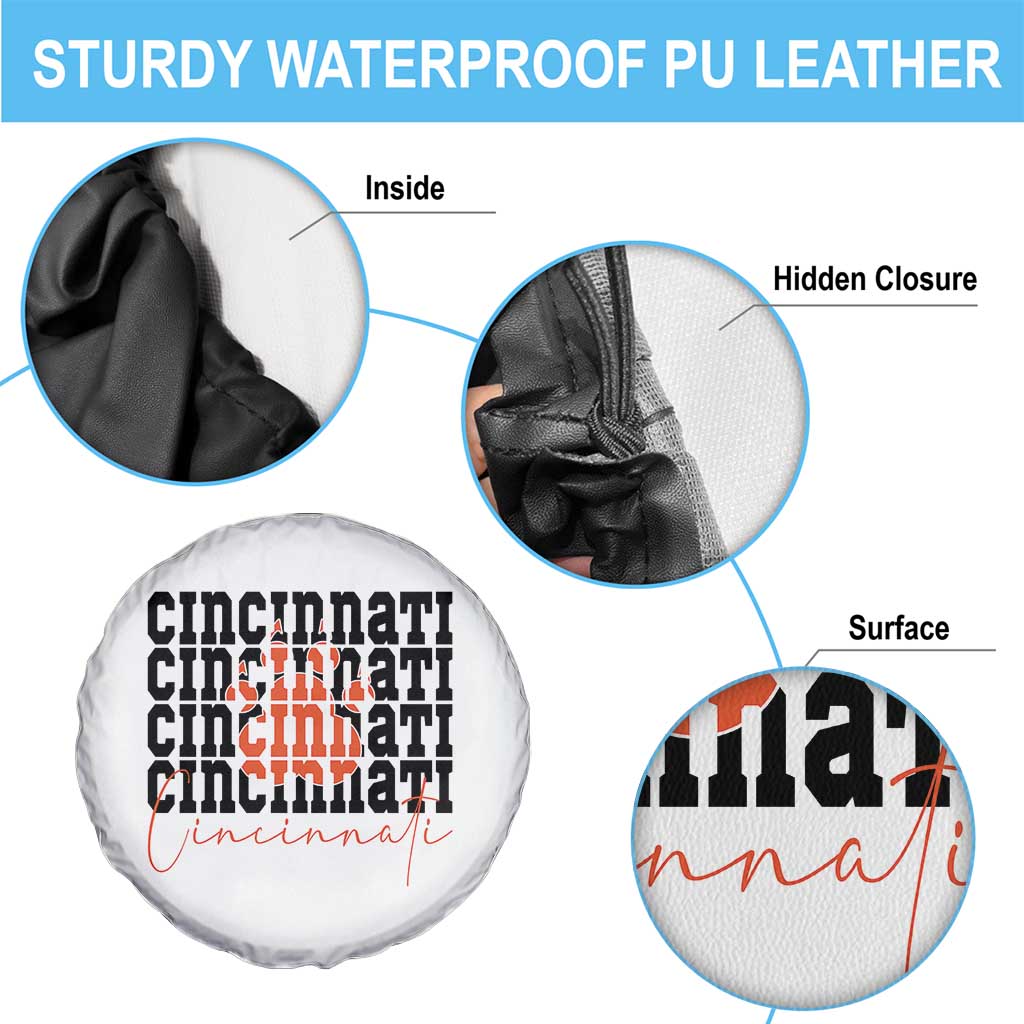 Cincinnati Tiger Paw Spare Tire Cover Football Lover Gift TS12 Print Your Wear