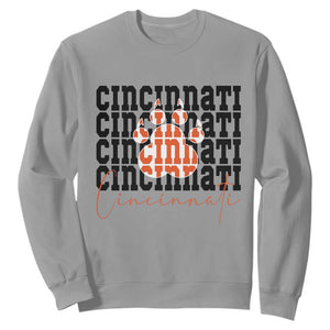 Cincinnati Tiger Paw Sweatshirt Football Lover Gift - Print Your Wear