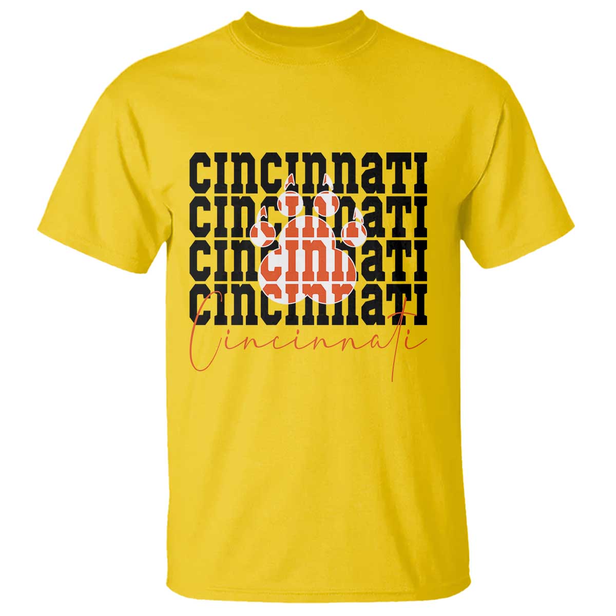 Cincinnati Tiger Paw T Shirt Football Lover Gift TS12 Daisy Print Your Wear
