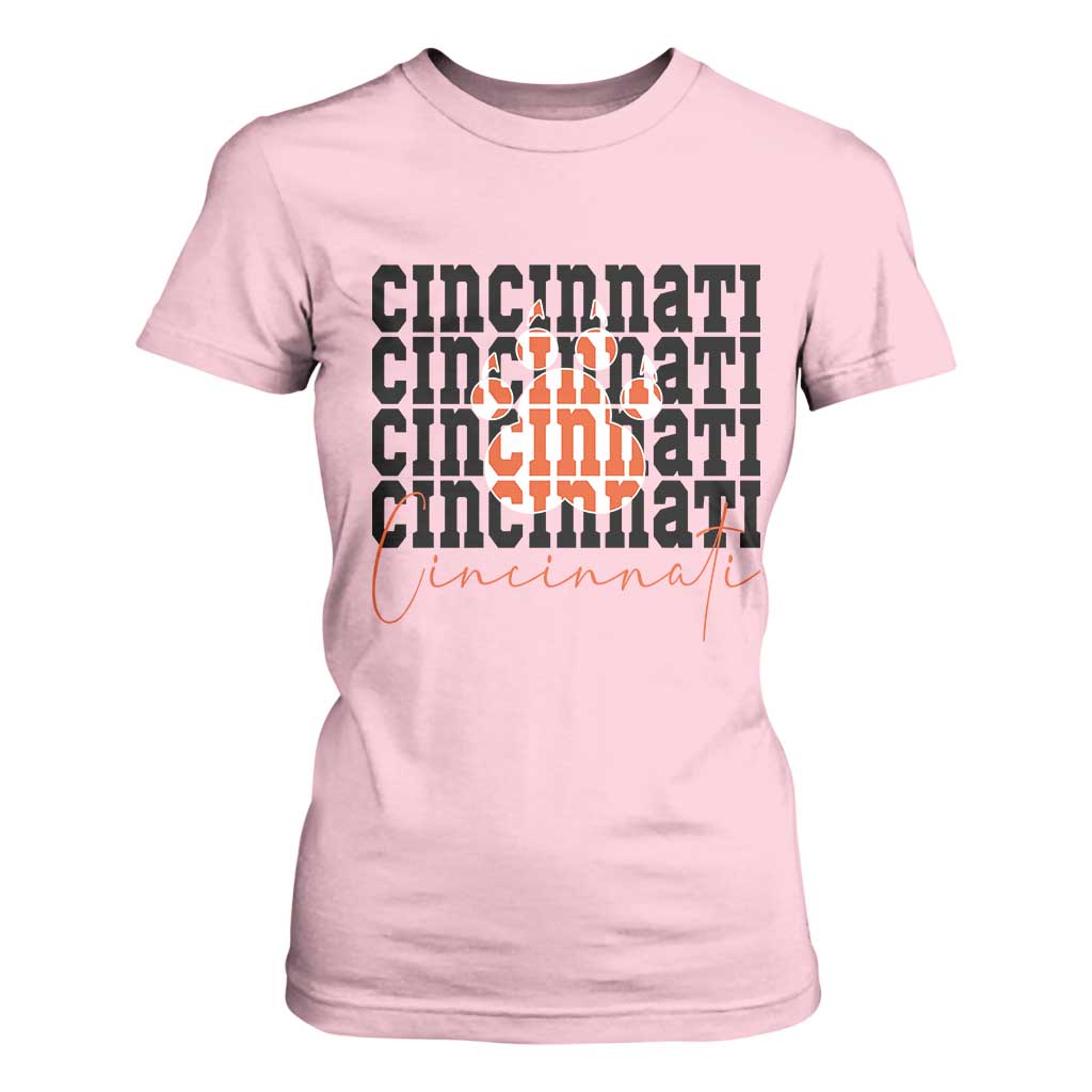 CF TGR Paw Football Lover Gift T Shirt For Women TS12 Light Pink Print Your Wear