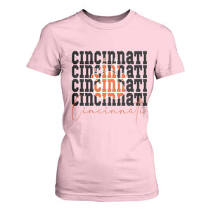 Cincinnati Tiger Paw T Shirt For Women Football Lover Gift TS12 Light Pink Print Your Wear
