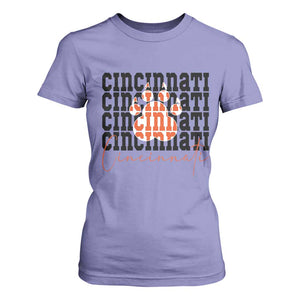Cincinnati Tiger Paw T Shirt For Women Football Lover Gift TS12 Violet Print Your Wear