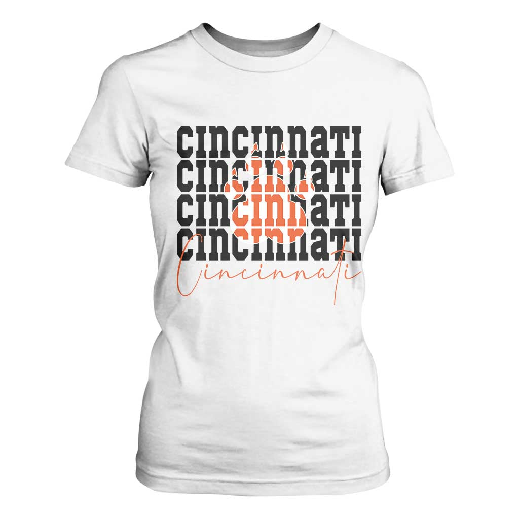 Cincinnati Tiger Paw T Shirt For Women Football Lover Gift TS12 White Print Your Wear