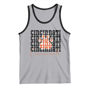 Cincinnati Tiger Paw Tank Top Football Lover Gift TS12 Athletic Heather Black Print Your Wear