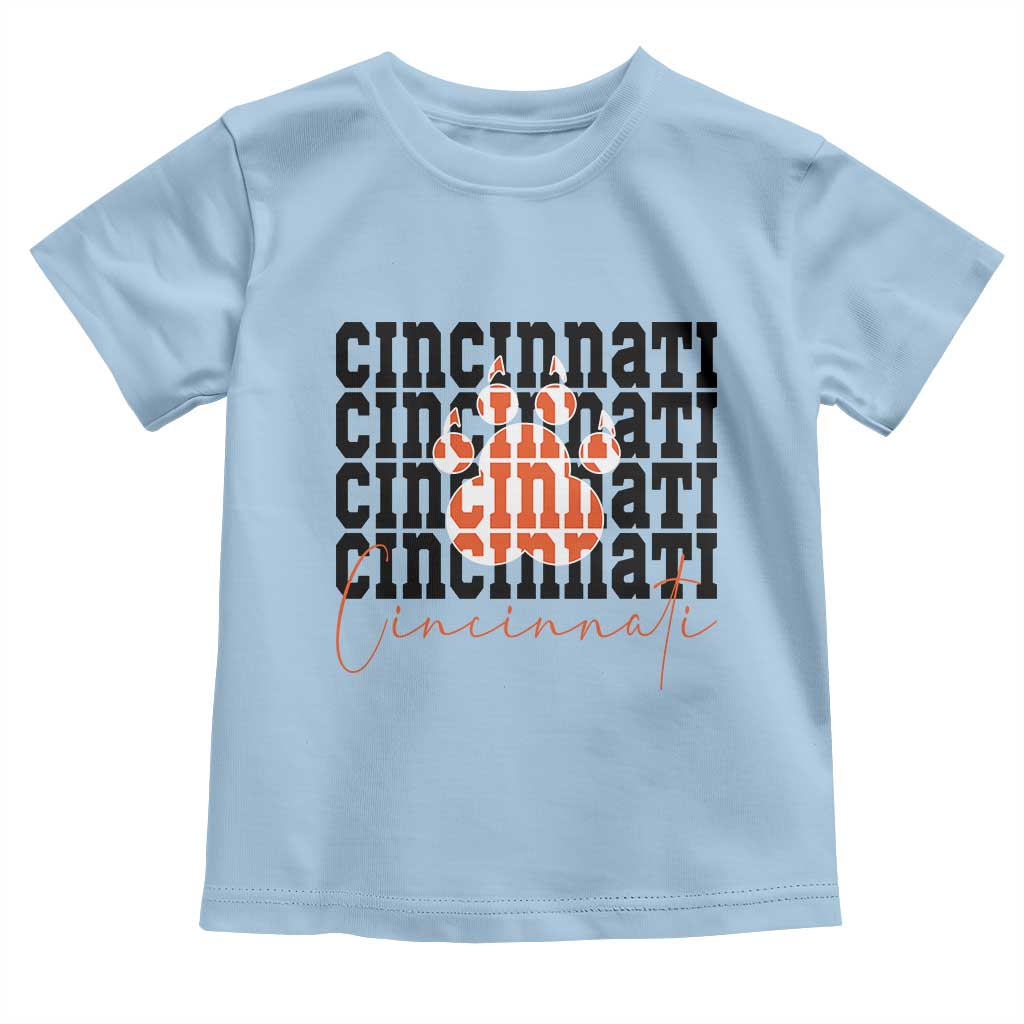 CF TGR Paw Football Lover Gift Toddler T Shirt TS12 Light Blue Print Your Wear
