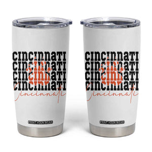 Cincinnati Tiger Paw Tumbler Cup Football Lover Gift - Print Your Wear
