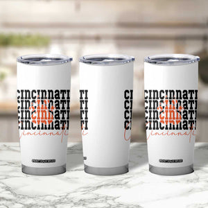 Cincinnati Tiger Paw Tumbler Cup Football Lover Gift - Print Your Wear