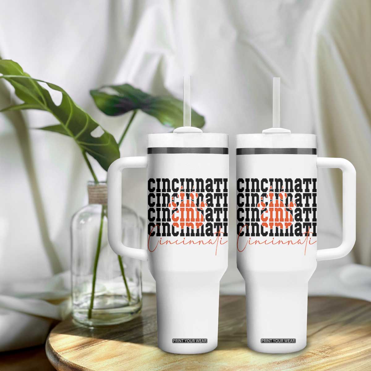 CF TGR Paw Football Lover Gift Tumbler With Handle TS12 Print Your Wear