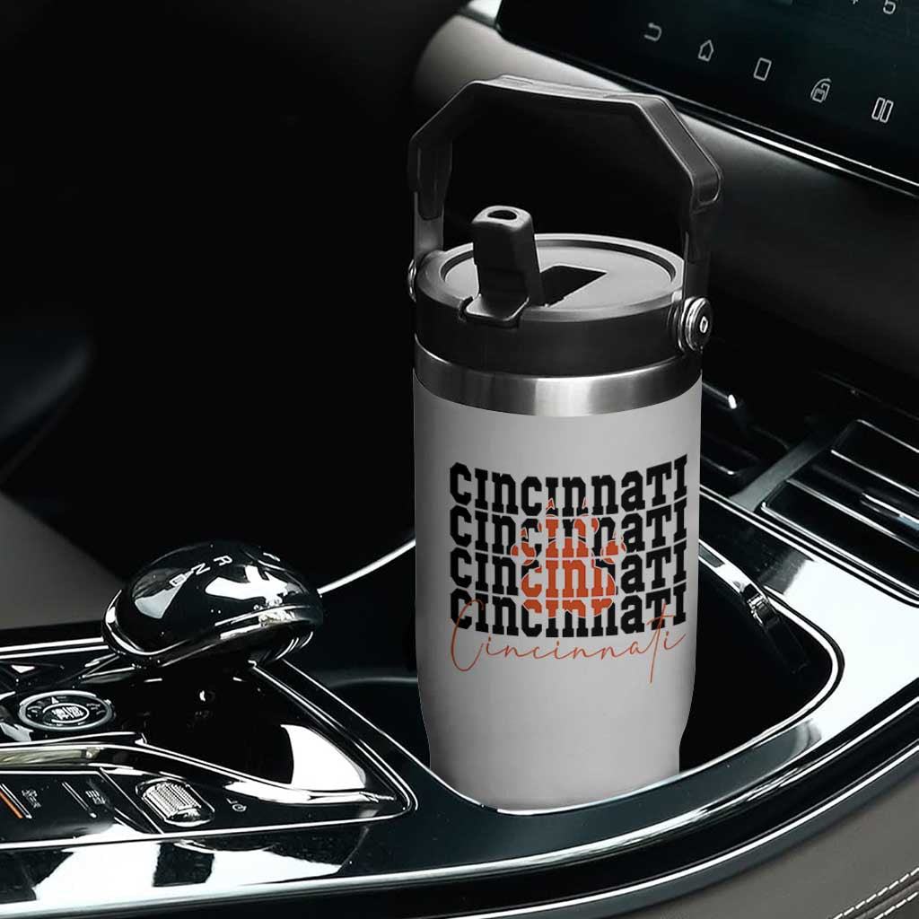 CF TGR Paw Football Lover Gift Flip Straw Tumbler TS12 Print Your Wear