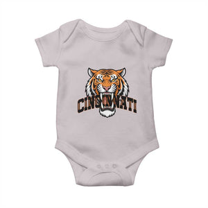 Roaring Cincinnati Tiger Football Baby Onesie Game Day Fans Gift TS12 Ice Gray Print Your Wear