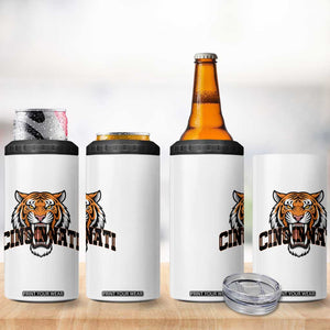 Roaring Cincinnati Tiger Football 4 in 1 Can Cooler Tumbler Game Day Fans Gift TS12 Print Your Wear