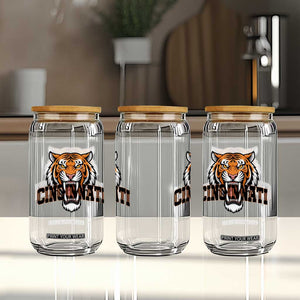 Roaring CFBT Game Day Fans Gift Glass Can TS12 Print Your Wear
