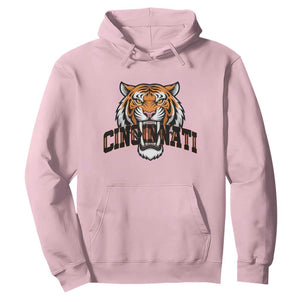 Roaring Cincinnati Tiger Football Hoodie Game Day Fans Gift TS12 Light Pink Print Your Wear