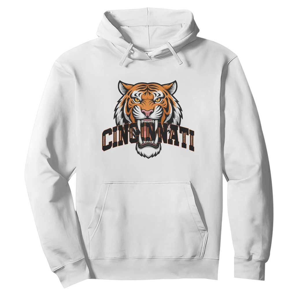 Roaring Cincinnati Tiger Football Hoodie Game Day Fans Gift TS12 White Print Your Wear