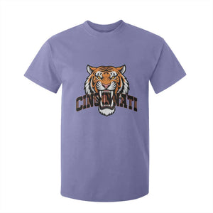 Roaring Cincinnati Tiger Football T Shirt For Kid Game Day Fans Gift TS12 Violet Print Your Wear