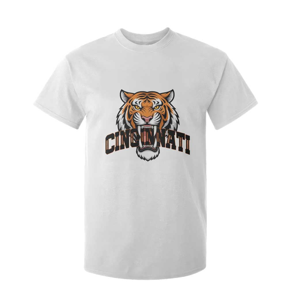 Roaring Cincinnati Tiger Football T Shirt For Kid Game Day Fans Gift TS12 White Print Your Wear