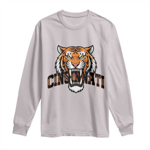 Roaring Cincinnati Tiger Football Long Sleeve Shirt Game Day Fans Gift TS12 Ice Gray Print Your Wear