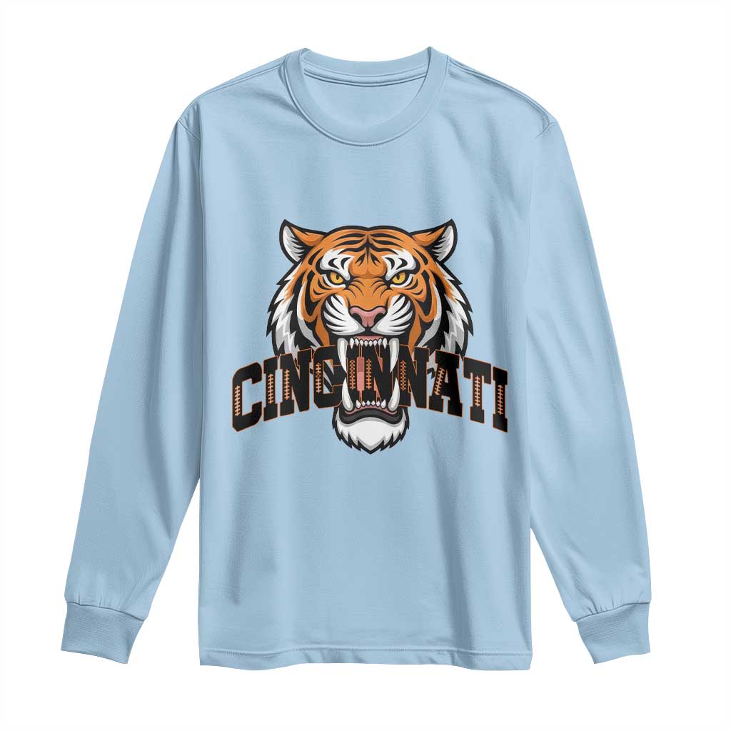 Roaring CFBT Game Day Fans Gift Long Sleeve Shirt TS12 Light Blue Print Your Wear
