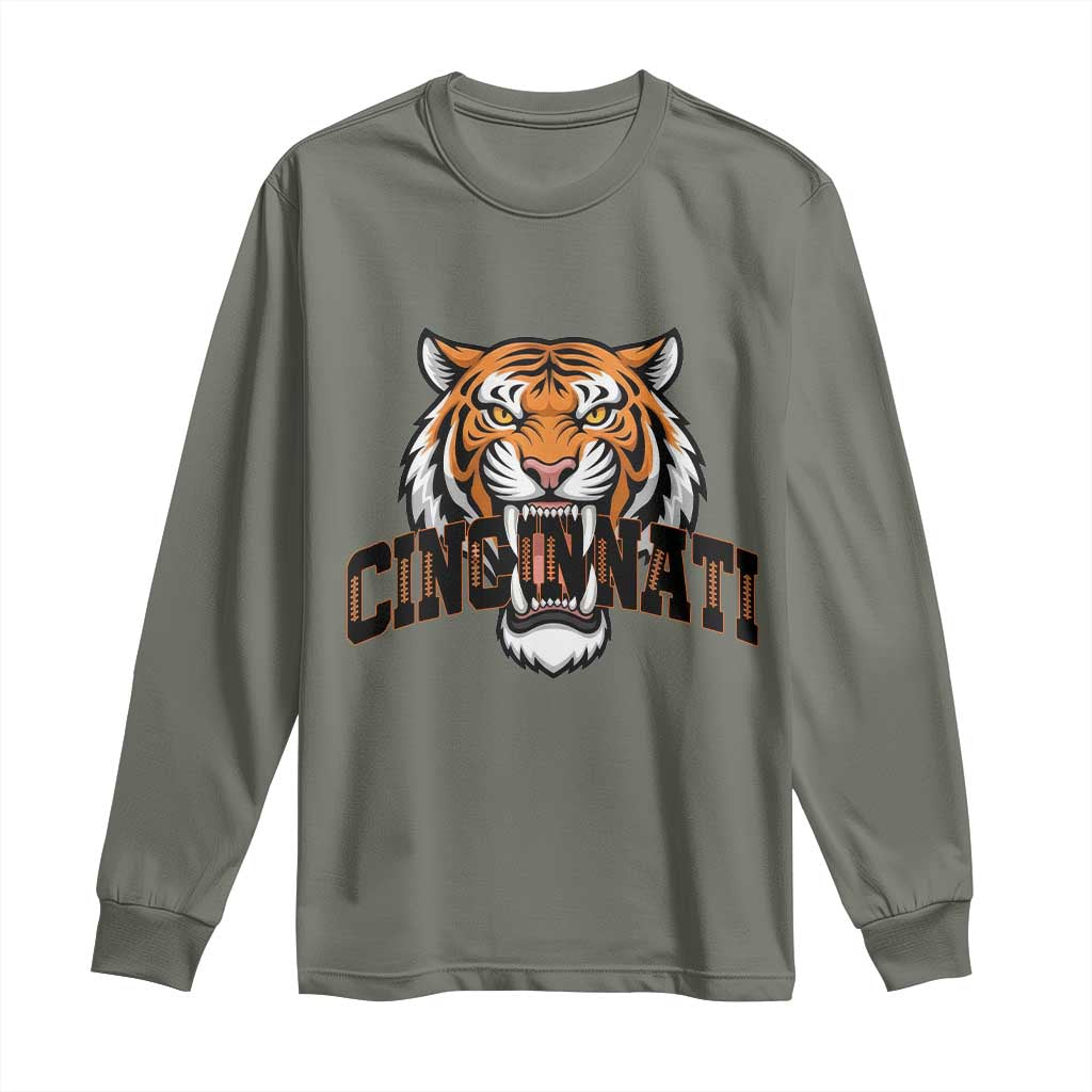Roaring CFBT Game Day Fans Gift Long Sleeve Shirt TS12 Military Green Print Your Wear