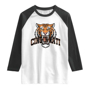 Roaring CFBT Game Day Fans Gift Raglan Shirt TS12 White Black Print Your Wear