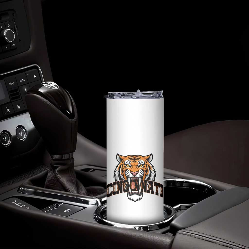 Roaring Cincinnati Tiger Football Skinny Tumbler Game Day Fans Gift TS12 Print Your Wear