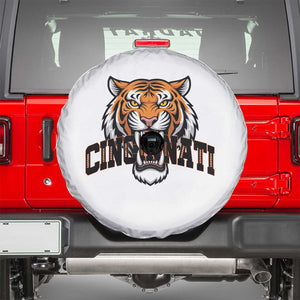 Roaring Cincinnati Tiger Football Spare Tire Cover Game Day Fans Gift TS12 White Print Your Wear