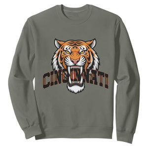 Roaring Cincinnati Tiger Football Sweatshirt Game Day Fans Gift - Print Your Wear